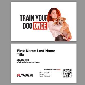 Business Card Train Your Dog Once